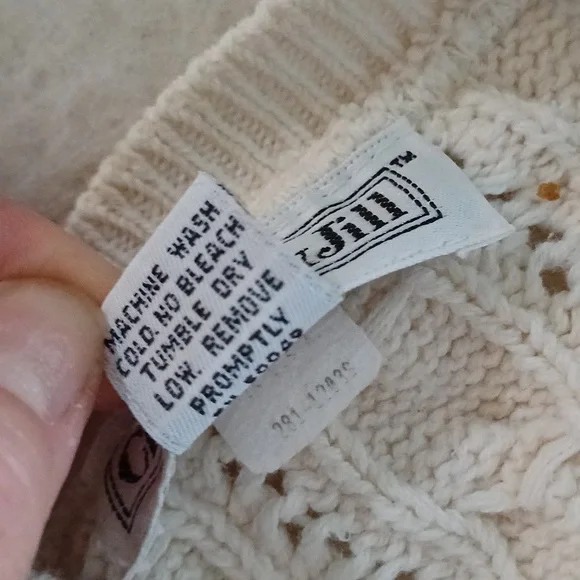 🔥🔥🔥Christie & Jill vintage cableknit V-neck cream cardigan M - Picture 14 of 14